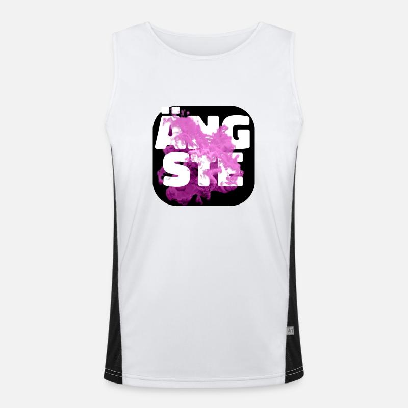 Ängste pink Funktionelles Kontrast-Tank Top für Männer 