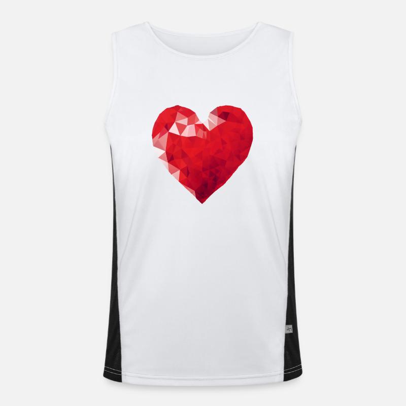 My heart this ruby Men's Functional Contrast Tank Top 