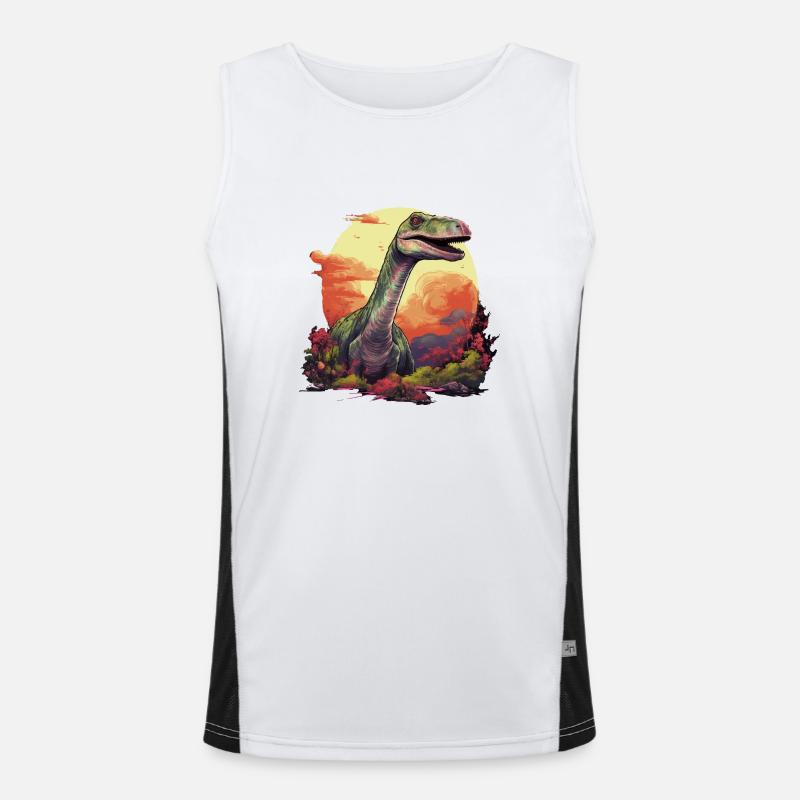 Brontosaurus - Bronto V2 Funktionelles Kontrast-Tank Top für Männer 