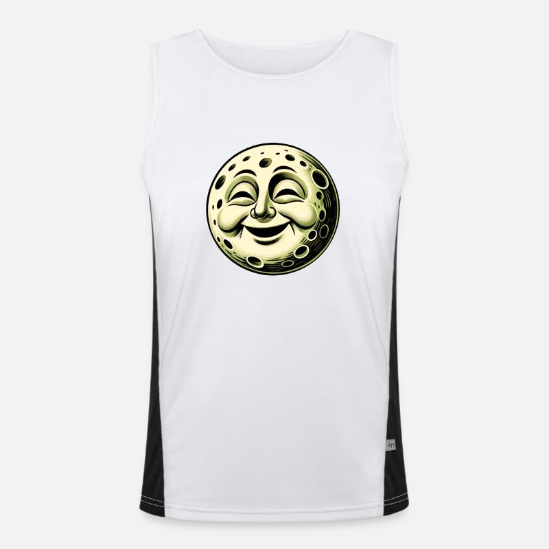 Moon laughs Men's Functional Contrast Tank Top 
