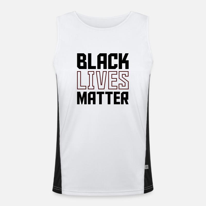 Black Lives - Men's Functional Contrast Tank Top  - white/black