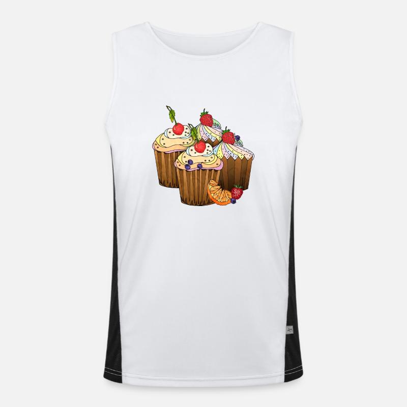 Kuchen Funktionelles Kontrast-Tank Top für Männer 