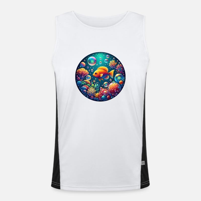 Underwater Magic World Men's Functional Contrast Tank Top 