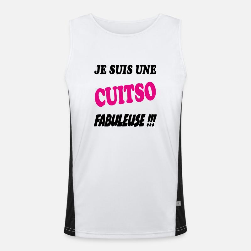 Je suis une cuisto fabuleuse !!! Débardeur respirant contrasté Homme 