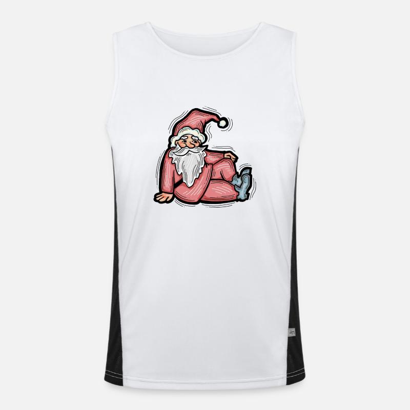 Weihnachtsmann Funktionelles Kontrast-Tank Top für Männer 