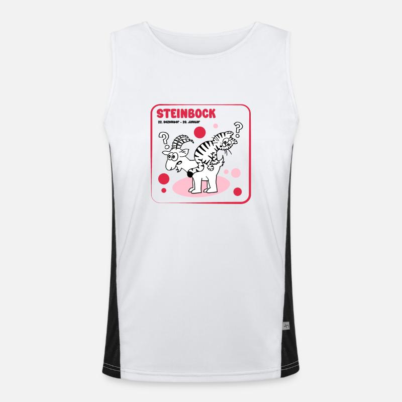 Sternzeichen Steinbock Funktionelles Kontrast-Tank Top für Männer 