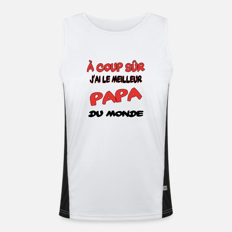 Bester Vater der Welt Funktionelles Kontrast-Tank Top für Männer 