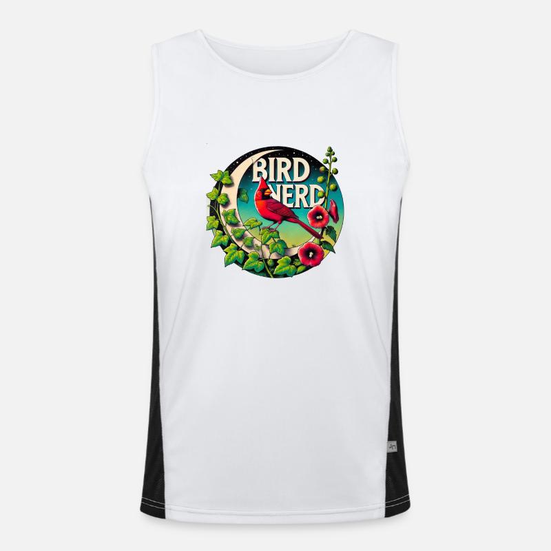 Vogel-Nerd Funktionelles Kontrast-Tank Top für Männer 