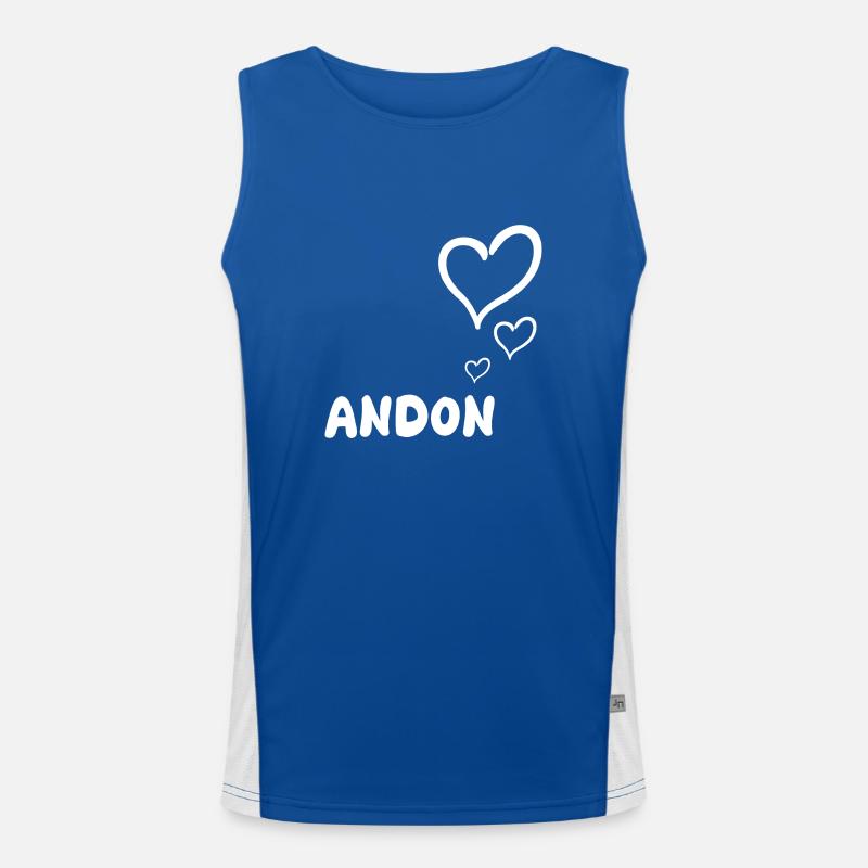 First name Andon Men's Functional Contrast Tank Top 