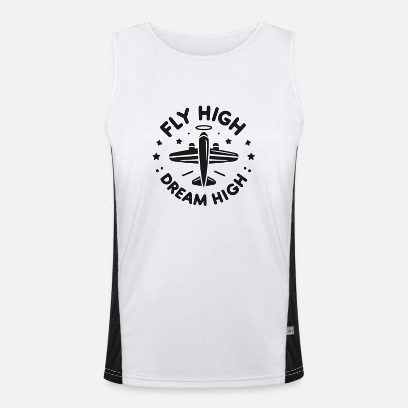 Fly High Dream High Men's Functional Contrast Tank Top 