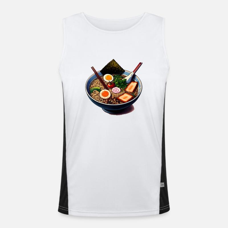 Ramen noodle soup Men's Functional Contrast Tank Top 
