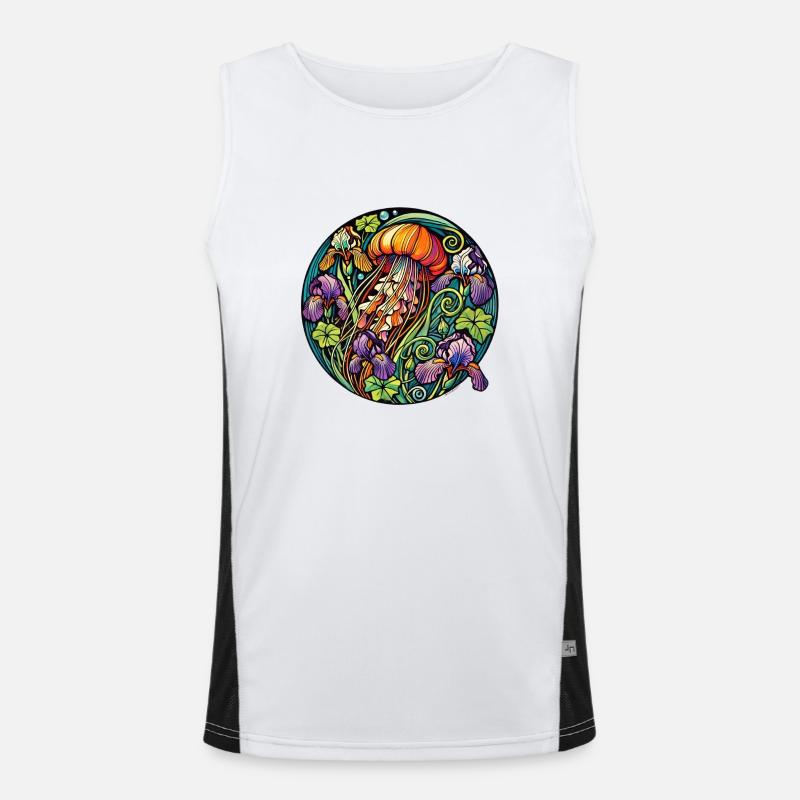 Iris Jellyfish Men's Functional Contrast Tank Top 