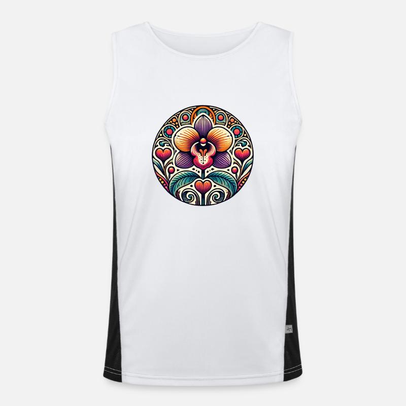 Orchidee Funktionelles Kontrast-Tank Top für Männer 