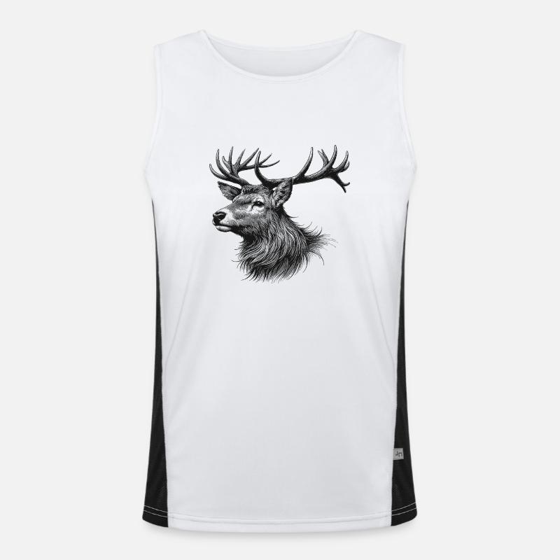 Hirsch Funktionelles Kontrast-Tank Top für Männer 