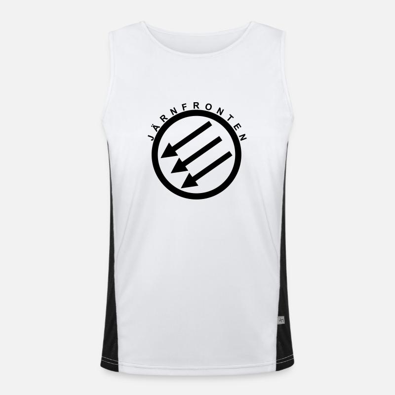 Järnfronten / Eiserne Front / Iron Front - Men's Functional Contrast Tank Top  - white/black