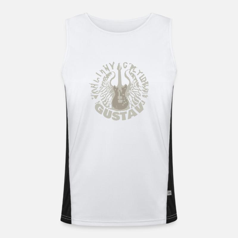 Gitarre Gustav Funktionelles Kontrast-Tank Top für Männer 