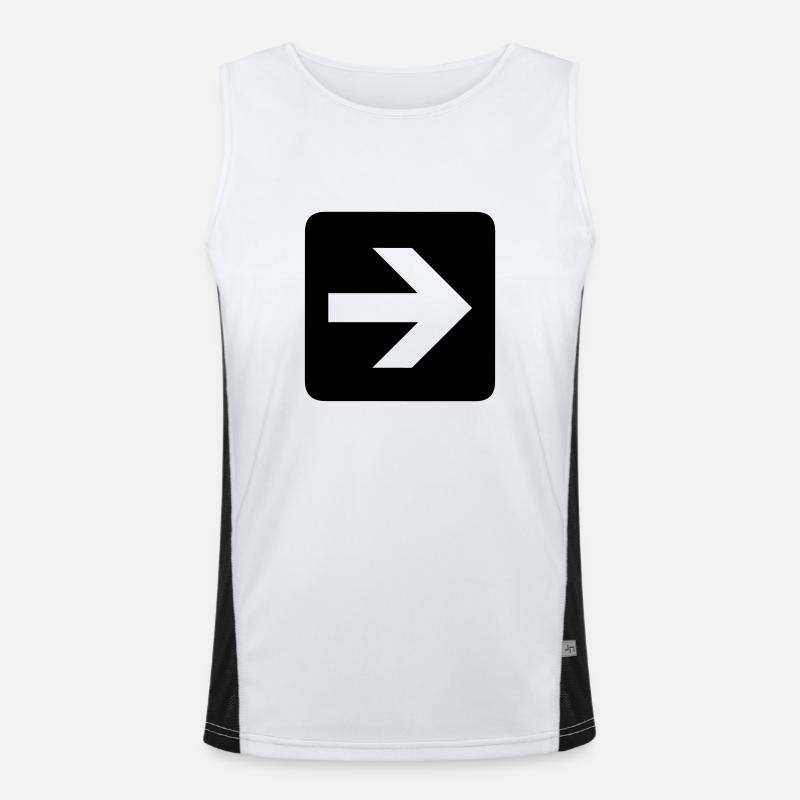 Arrow - Men's Functional Contrast Tank Top  - white/black
