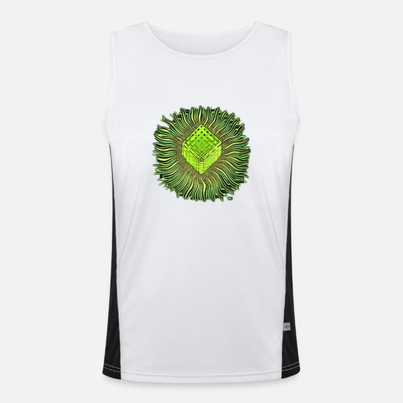 Psychedelic Cube / Cube Psychedelic Men's Functional Contrast Tank Top 