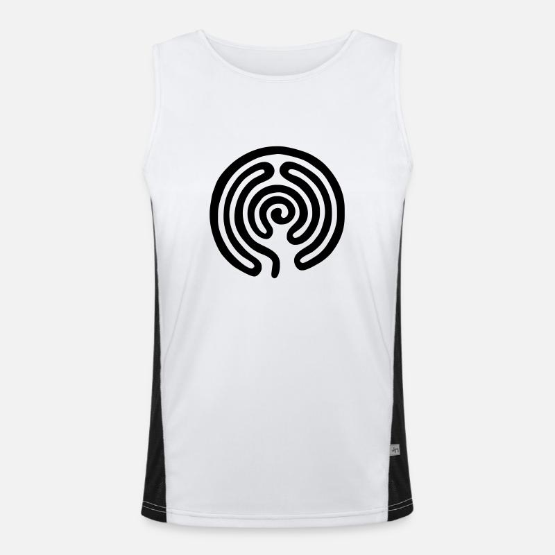 Labyrinth / maze Men's Functional Contrast Tank Top 