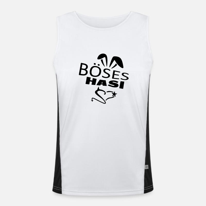 Böses Hasi Funktionelles Kontrast-Tank Top für Männer 