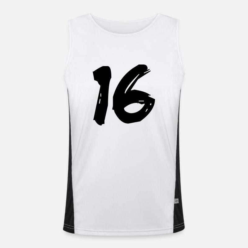 Brushed 16 Funktionelles Kontrast-Tank Top für Männer 