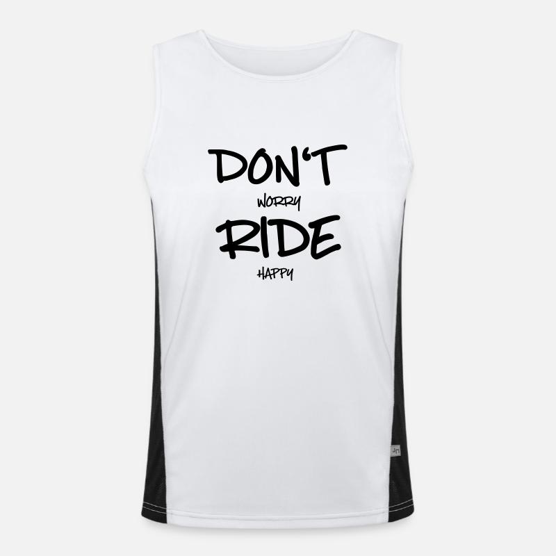 ride - Men's Functional Contrast Tank Top  - white/black