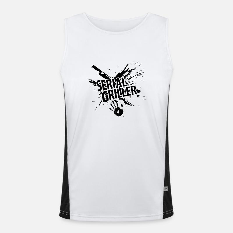 SERIAL GRILLER - BBQ Men's Functional Contrast Tank Top 