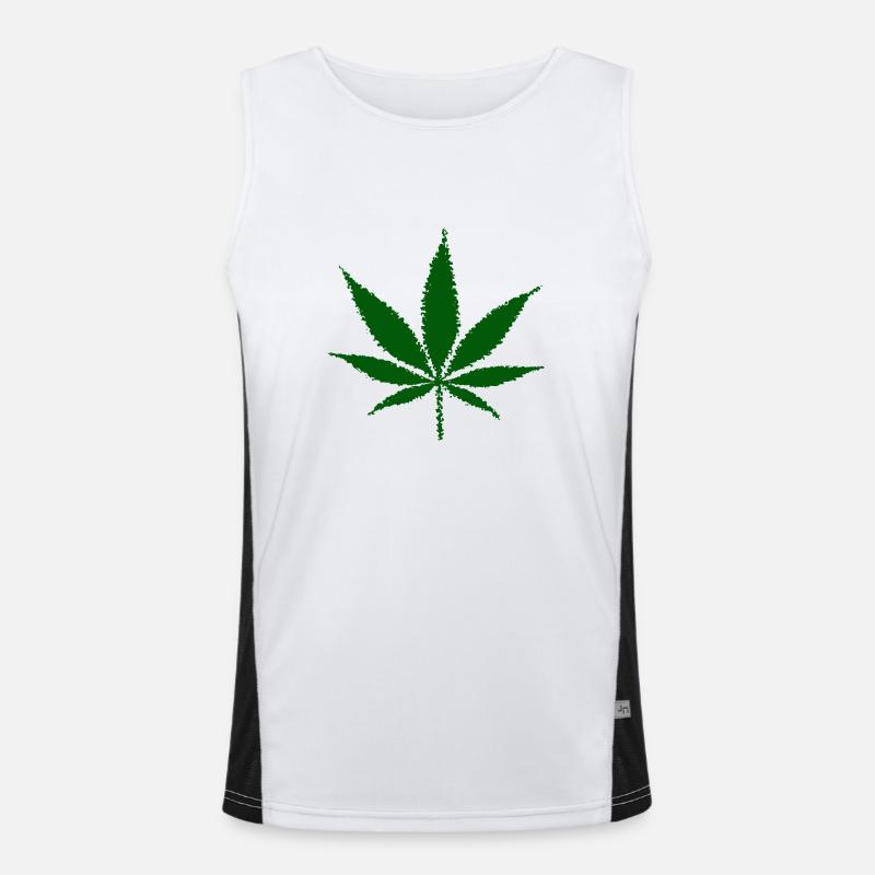 Cannabis (Green Edition) Men's Functional Contrast Tank Top 
