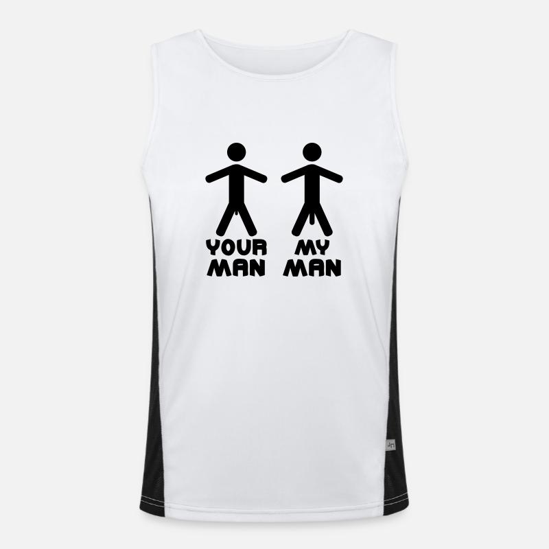 Your My Man Funktionelles Kontrast-Tank Top für Männer 