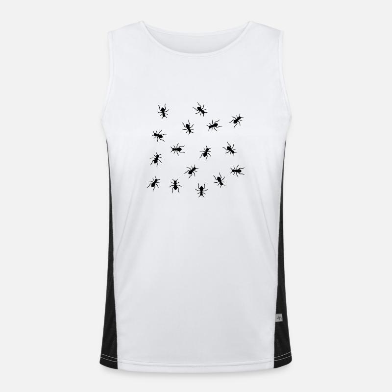 Ants Design Funktionelles Kontrast-Tank Top für Männer 