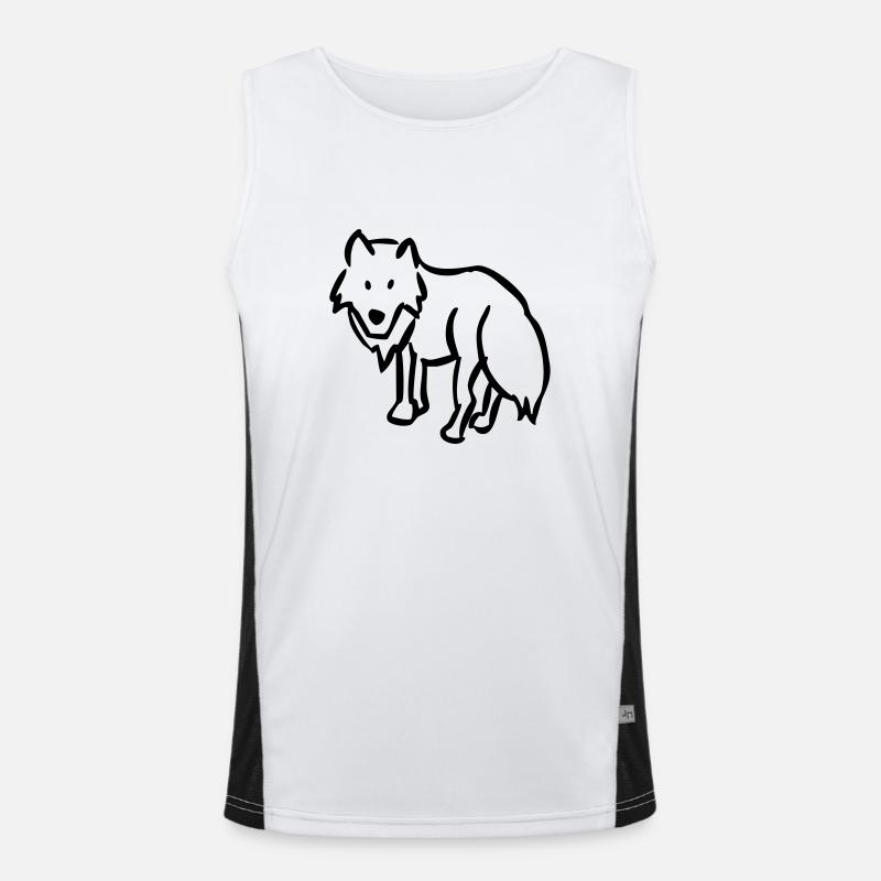 Fuchs Funktionelles Kontrast-Tank Top für Männer 