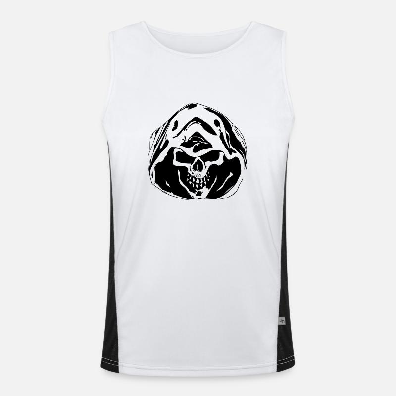 skull04 Funktionelles Kontrast-Tank Top für Männer 