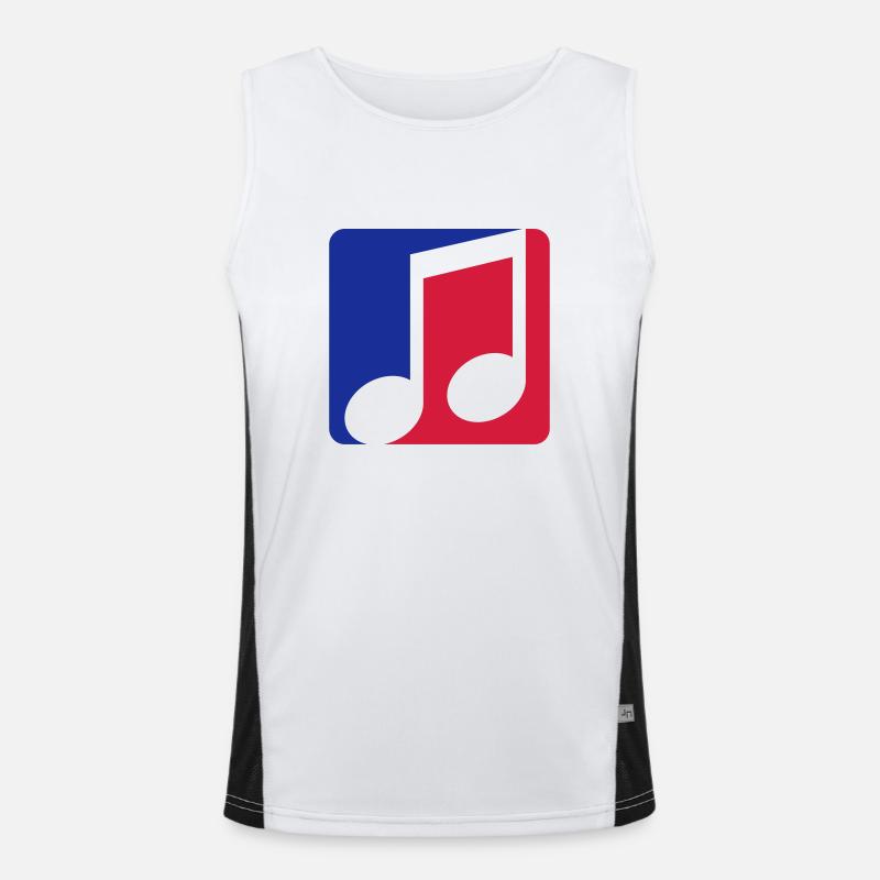 rouge bleu button musicnote cool contour signe part Débardeur respirant contrasté Homme 