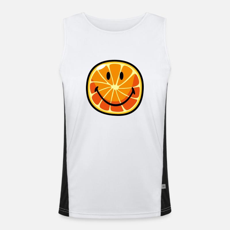 Smiley Pamplemousse Débardeur respirant contrasté Homme 