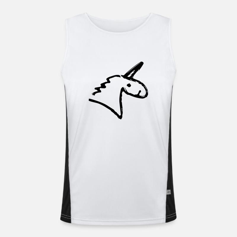 Einhorn Funktionelles Kontrast-Tank Top für Männer 