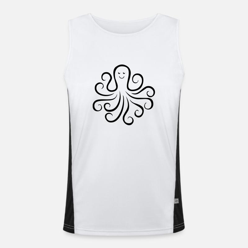 krake_01 Funktionelles Kontrast-Tank Top für Männer 