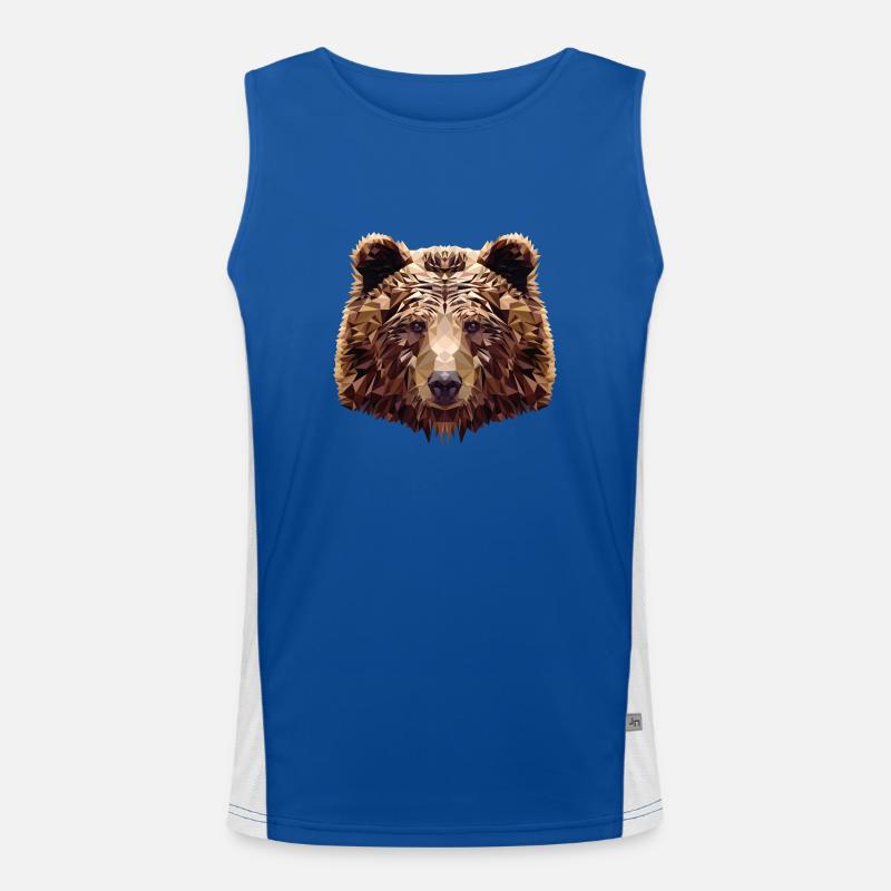 Bär Funktionelles Kontrast-Tank Top für Männer 