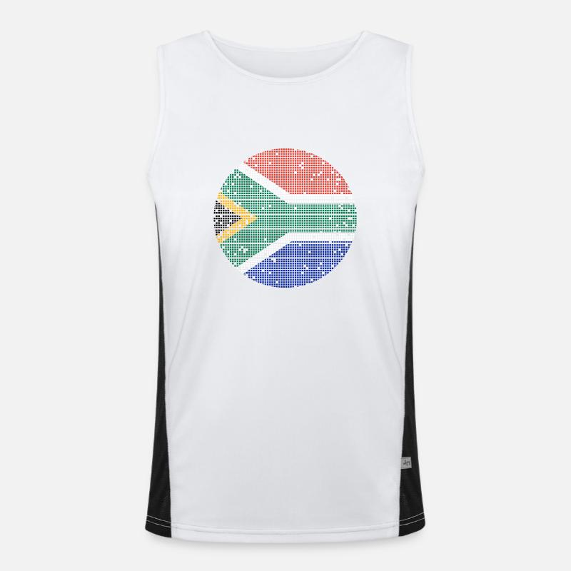 Afrique du Sud Drapeau Afrique Afrique Afrique du Sud Débardeur respirant contrasté Homme 
