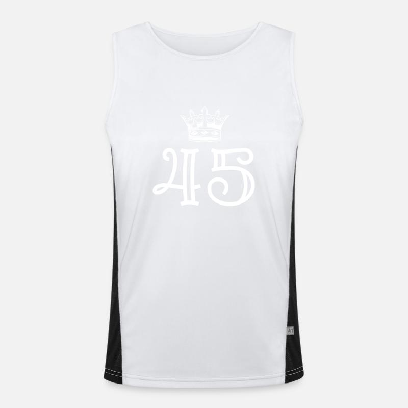 45 Number crown Men's Functional Contrast Tank Top 