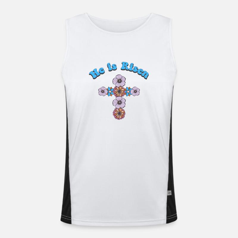 Happy Easter Easter Easter Egg Easter Celebration Easter Men's Functional Contrast Tank Top 