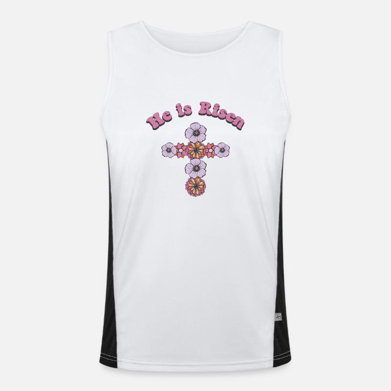 Happy Easter Easter Easter Egg Easter Celebration Easter Men's Functional Contrast Tank Top 