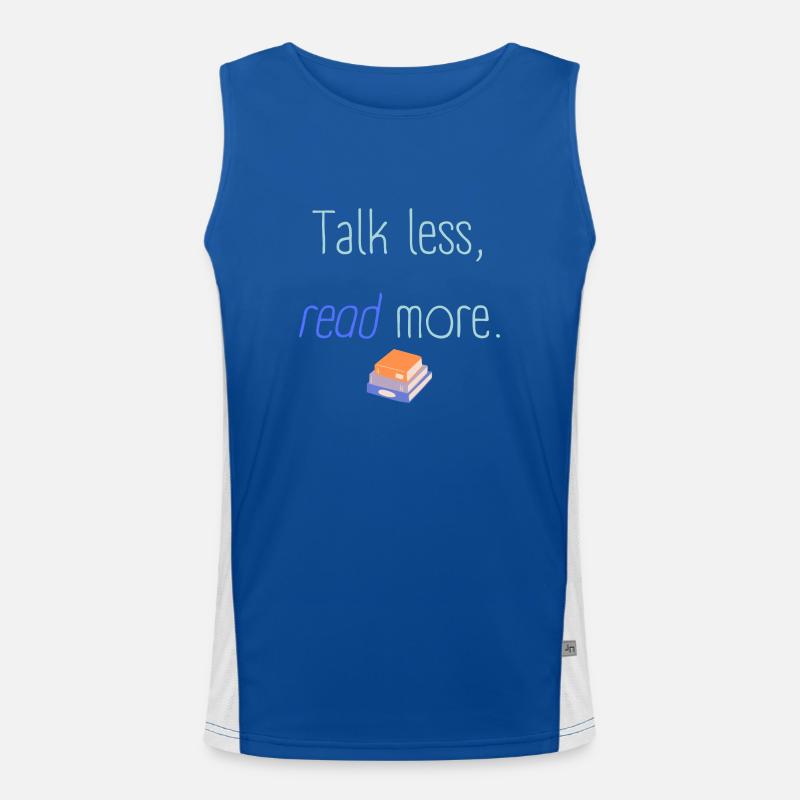 Talk less read more Men's Functional Contrast Tank Top 