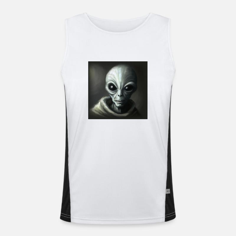 Alien - Men's Functional Contrast Tank Top  - white/black