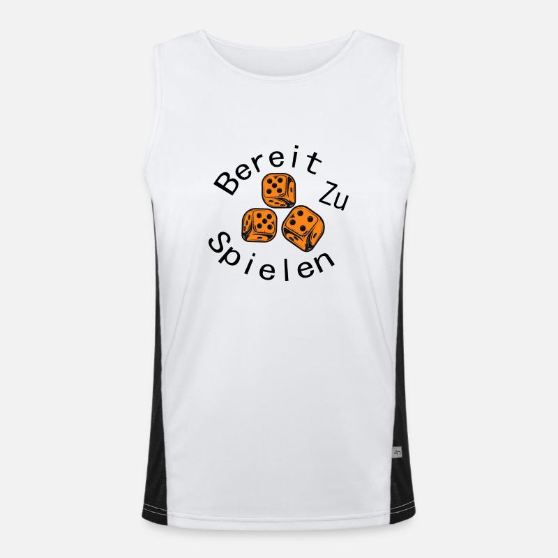 boardgame chess backgammon game night Funktionelles Kontrast-Tank Top für Männer 