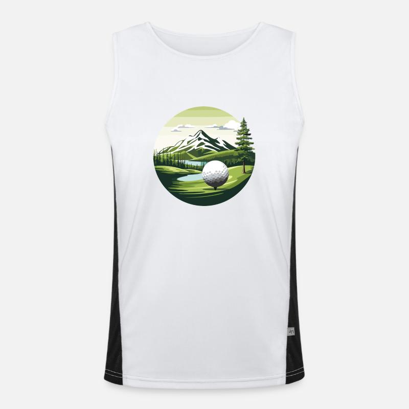 Naturgolf Funktionelles Kontrast-Tank Top für Männer 