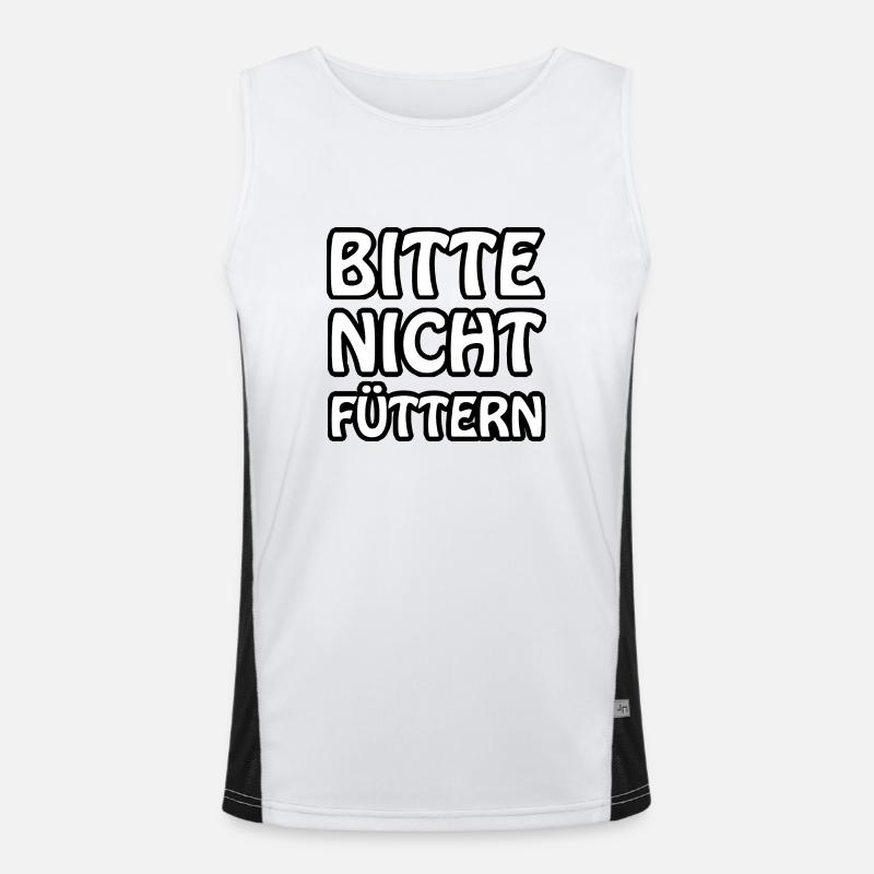 Bitte nicht füttern Funktionelles Kontrast-Tank Top für Männer 