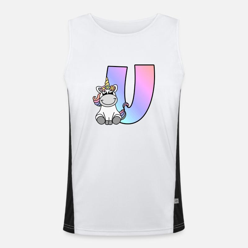 Licorne Lettre U Débardeur respirant contrasté Homme 