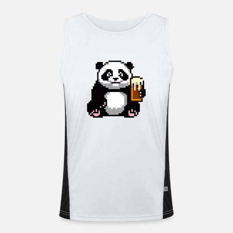 Pixel Panda Pint Time Débardeur respirant contrasté Homme 