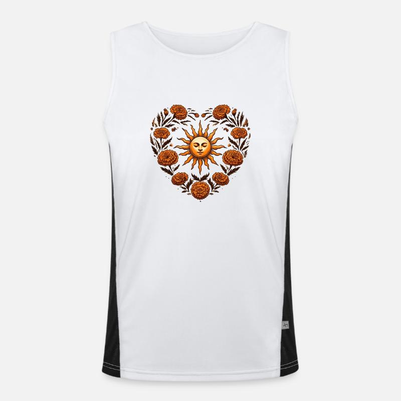 Retro-Sonnenschein Funktionelles Kontrast-Tank Top für Männer 