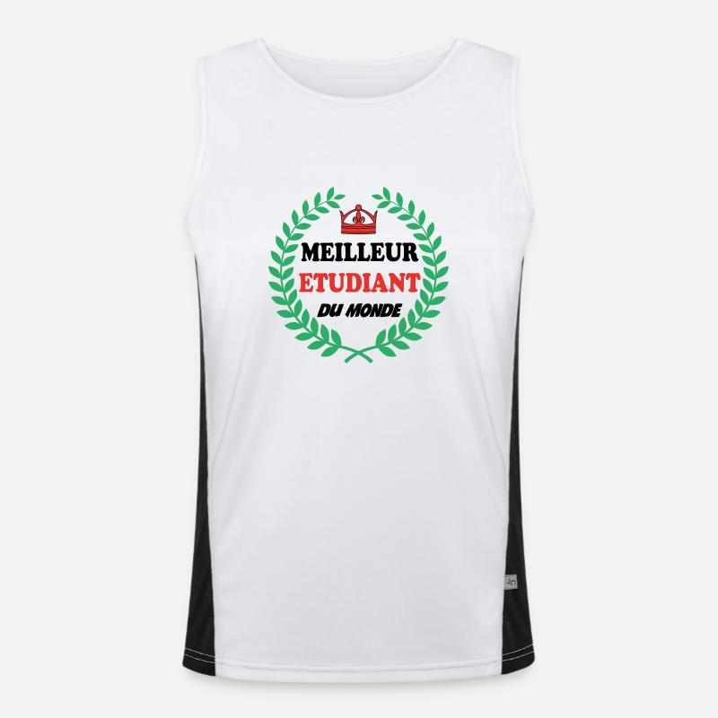 BESTER STUDENT DER WELT Funktionelles Kontrast-Tank Top für Männer 